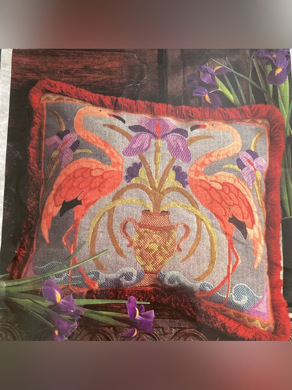 Glorafilia Flamingo Needlepoint KIT Number 4195 Flamingos